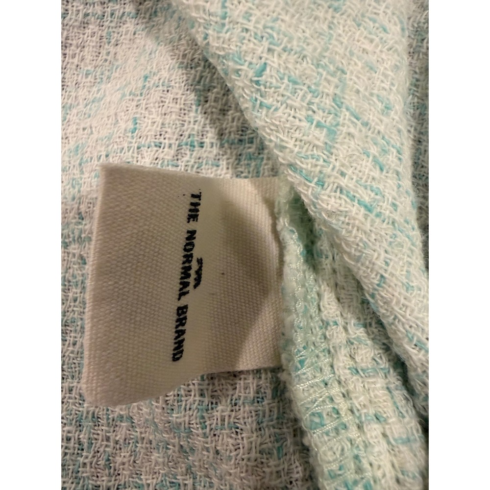 The Normal Brand Mens‎ XL Mint Green Textured Slub Cotton Short Sleeve Button - Picture 5 of 6